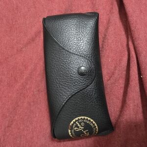 Ray-Ban Black Leather Sunglasses Case With Ray-ban Polorized